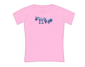 Click Five T Shirt - Glitter Logo (pink)