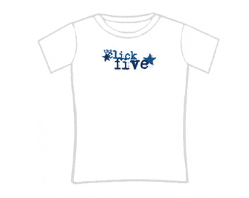 Click Five T Shirt - Glitter Logo (white)