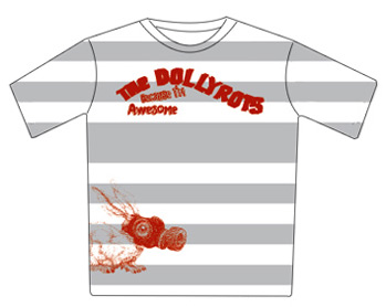 The Dollyrots Tshirt - Striped Bunny