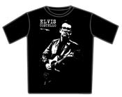 Elvis Costello T-Shirt - Black & White Guitar Big Print