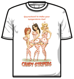 Porn/ Adult Tshirt - Candy Stripers