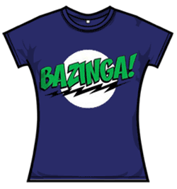 Big Bang Theory Tshirt - Bazinga Purple Sk