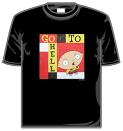 Family Guy Tshirt - Go To Hell