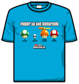 Nintendo Tshirt - Power To The Mushroom