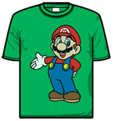 Nintendo Tshirt - Standing Mario Green