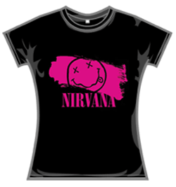 Nirvana Tshirt - Stripey Pink