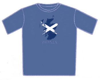 Scotland T-shirt - Map Flag