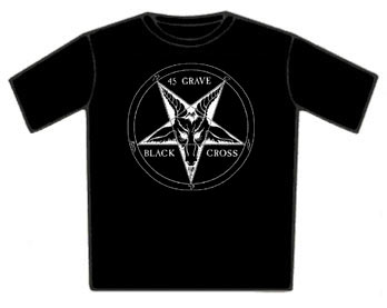 45 Grave T-Shirt - Black Cross