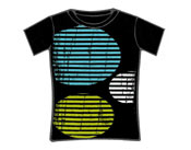 Music Fashion T-Shirt - Circle Stripes Girls Skinny