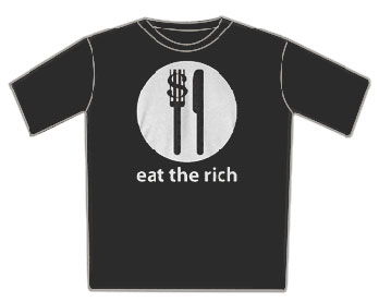 Eat The Rich Tshirt - Fork Logo