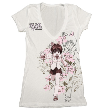 MAR T-shirt - Be free white v-neck