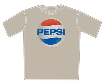 Pepsi T-shirt - 1971 logo sand