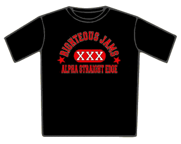 Righteous Jams T-Shirt - Logo Alpha Straight Edge