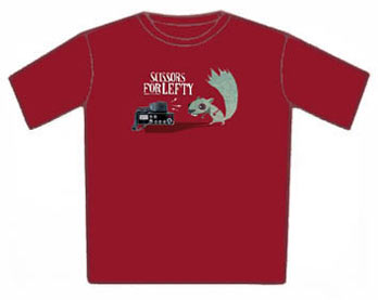 Scissors For Lefty T-Shirt - Squirrel Radio