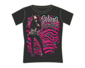 Selena Gomez Tshirt - Pink Zebra  Skinny Fit 