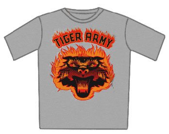 Tiger Army Tshirt - Flaming Tiger