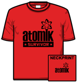 Atomik Festival Tshirt - Atomik Surv Red