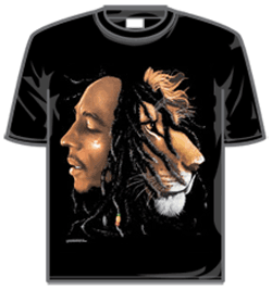 Bob Marley Tshirt - Lion Profiles
