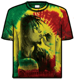 Bob Marley Tshirt - Rasta Side Smoke