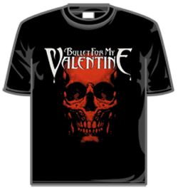 Bullet For My Valentine Tshirt - Red Skull