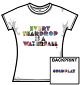 Coldplay Tshirt - Multicoloured Teardrop