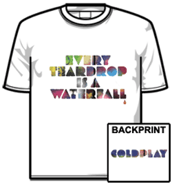 Coldplay Tshirt - Multicoloured Teardrop
