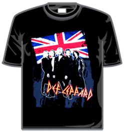 Def Leppard Tshirt - Distress Flag Jumbo