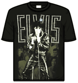 Elvis Presley Tshirt - Black Leather