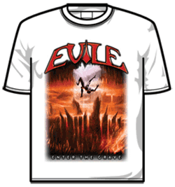Evile Tshirt - Enter Grave White