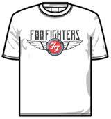 Foo Fighters T-Shirt Wings da Uomo in Bianco