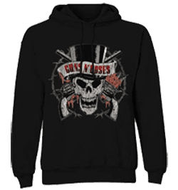 Guns N Roses Hoodie - Distress Tophat