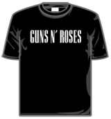 Guns N Roses Tshirt - Black & White Logo