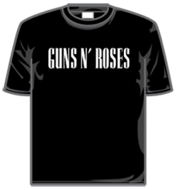 Guns N Roses Tshirt - Black & White Logo
