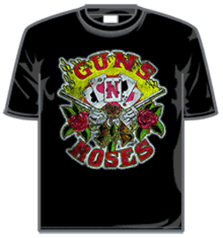Guns N Roses Tshirt - Cards Distressed