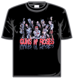 Guns N Roses Tshirt - Cartoon 2011