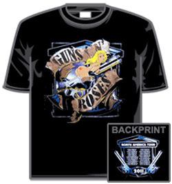 Guns N Roses Tshirt - Gun Ride 2011