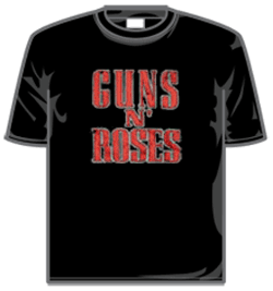 Guns N Roses Tshirt - Red Letter Logo