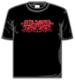 Guns N Roses Tshirt - Red Pistols