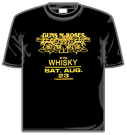 Guns N Roses Tshirt - Whisky Sat Aug