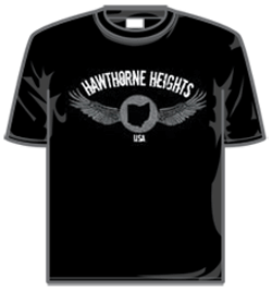 Hawthorne Heights Tshirt - Wings Blk