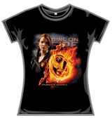 Hunger Games Tshirt - Girl On Fire Mocking Jay