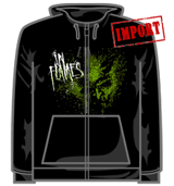 In Flames Hoodie - Green Jester Splatter