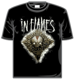 In Flames Tshirt - Red Jest Skull