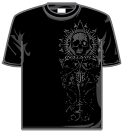 In Flames Tshirt - Tonal Side Skull