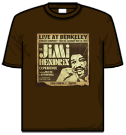 Jimi Hendrix Tshirt - Live At Berkeley