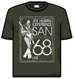 Jimi Hendrix Tshirt - San Francisco 68 Vintage