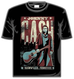 Johnny Cash Tshirt - Nashville Poster