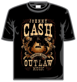 Johnny Cash Tshirt - Outlaw Music