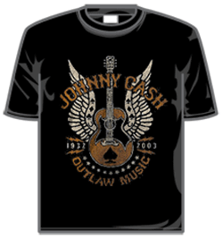 Johnny Cash Tshirt - Outlaw Wings