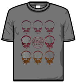 Kings Of Leon Tshirt - Eight Skulls